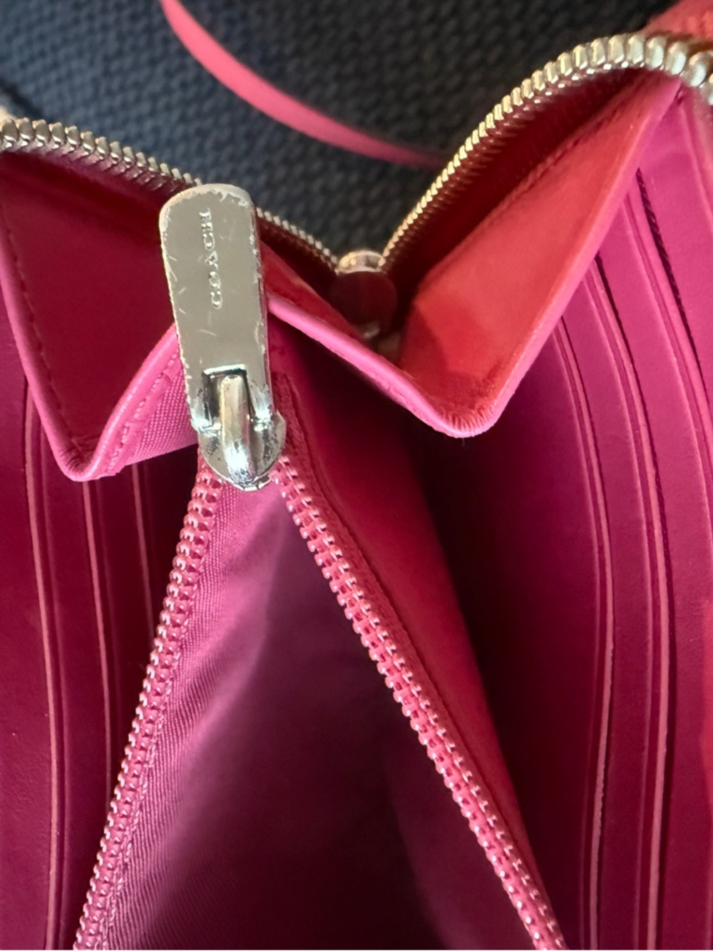 Coach Crossbody With Wallet Set of 2 with Pink Trim - Picture 6 of 16